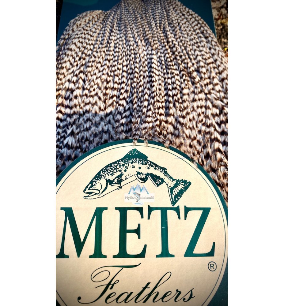 METZ #3 NECK GRIZZLY フライマテリアル Metz Rooster Neck #3 Grizzly - Grizzly | Fly fishing equipment